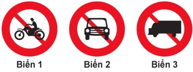 Hình câu 304 bộ 600 câu, Cục CSGT: Biển cấm xe mô tô ba bánh chở hàng
