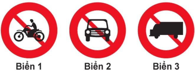 Hình câu 306 bộ 600 câu, Cục CSGT: Biển cấm xe mô tô hai bánh