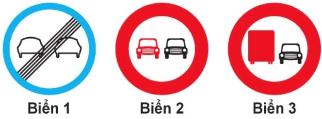 Hình câu 309, 310 bộ 600 câu, Cục CSGT: Biển nào không cho ô tô con vượt, biển nào cấm ô tô tải vượt