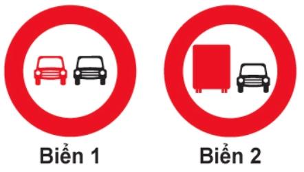 Hình câu 311, 312 bộ 600 câu, Cục CSGT: Cấm vượt và cấm xe tải vượt