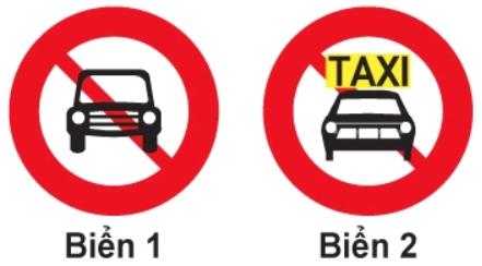 Hình câu 321 bộ 600 câu, Cục CSGT: Cấm xe ô tô và cấm xe taxi