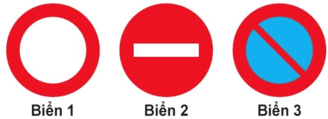 Hình câu 325, 326 bộ 600 câu, Cục CSGT: Đường cấm, cấm đi ngược chiều, cấm đỗ xe