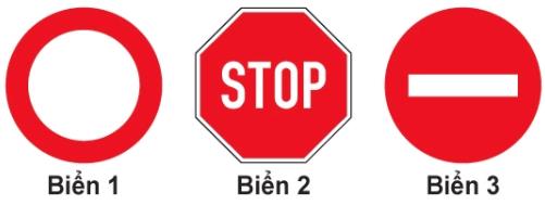 Hình câu 329 bộ 600 câu, Cục CSGT: Biển dừng lại (STOP): xe ưu tiên cũng phải dừng