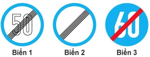 Hình câu 435, 436, 437 bộ 600 câu, Cục CSGT: Hết hạn chế tốc độ tối đa, hết tốc độ tối thiểu