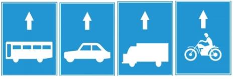Hình câu 461 bộ 600 câu, Cục CSGT: Làn đường dành riêng cho từng loại xe
