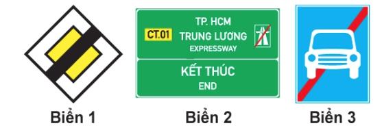 Hình câu 464 bộ 600 câu, Cục CSGT: Kết thúc đường cao tốc (bộ biển khác)