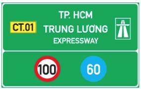 Hình câu 467 bộ 600 câu, Cục CSGT: Bắt đầu đường cao tốc: tên, ký hiệu, tốc độ