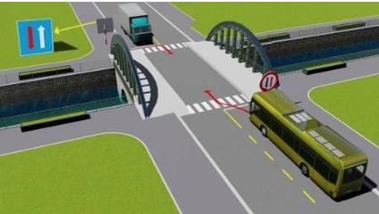 Hình câu 516: Xe nào phải nhường đường trong trường hợp này?