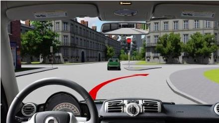 Hình câu 569: Xe nào phải dừng lại trong trường hợp này?