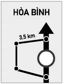 Biển I.416 đường tránh, hình trong QCVN 41:2024 (ảnh xám từ Công báo)