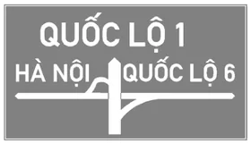 Biển I.447c cầu vượt liên thông, hình trong QCVN 41:2024 (ảnh xám từ Công báo)